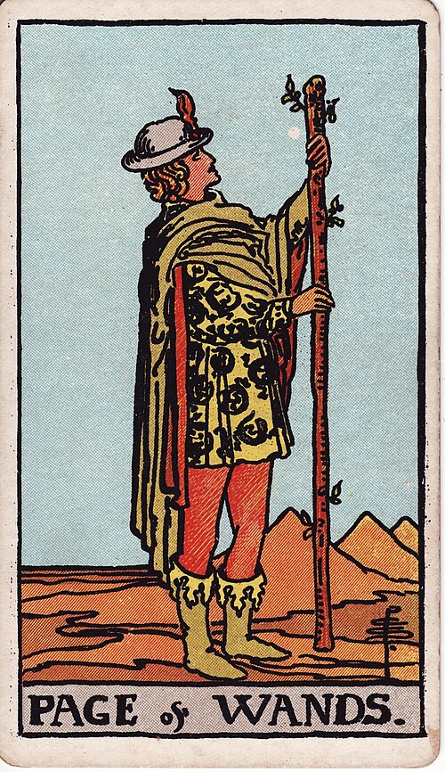 Page of Wands tarot card, Rider–Waite–Smith deck