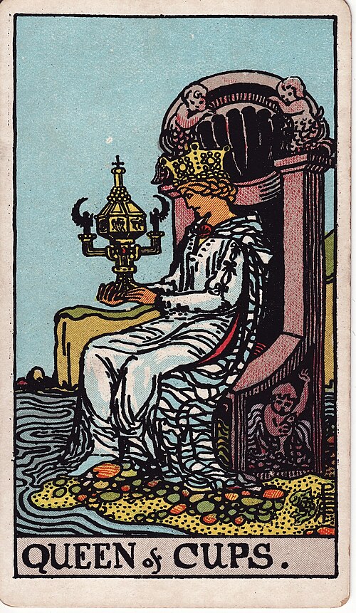 Queen of Cups tarot card, Rider–Waite–Smith deck