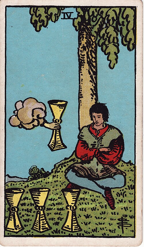 Four of Cups tarot card, Rider–Waite–Smith deck
