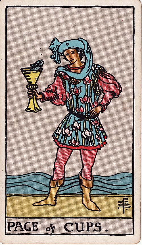 Page of Cups tarot card, Rider–Waite–Smith deck