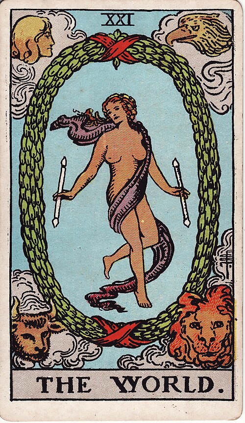 The World tarot card, Rider–Waite–Smith deck