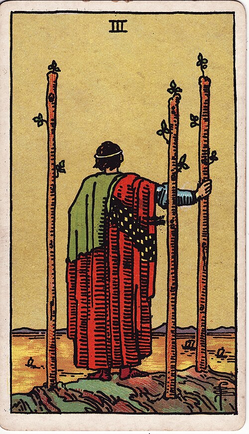 Three of Wands tarot card, Rider–Waite–Smith deck