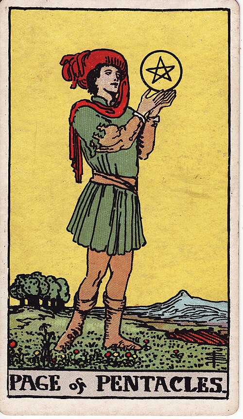 Page of Pentacles tarot card, Rider–Waite–Smith deck