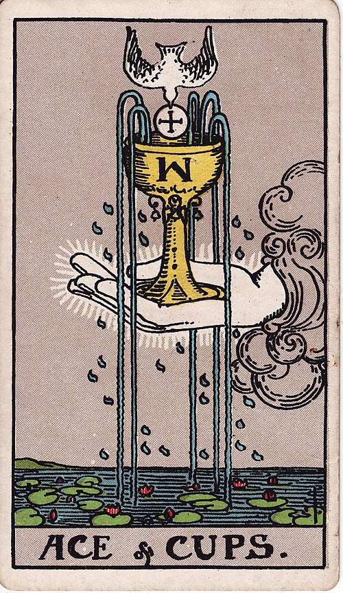 Ace of Cups tarot card, Rider–Waite–Smith deck