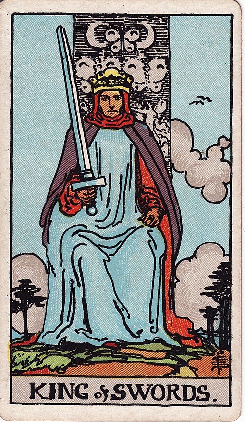 King of Swords tarot card, Rider–Waite–Smith deck