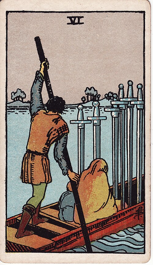 Six of Swords tarot card, Rider–Waite–Smith deck