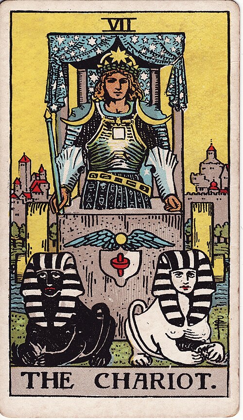 The Chariot tarot card, Rider–Waite–Smith deck