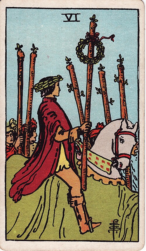 Six of Wands tarot card, Rider–Waite–Smith deck