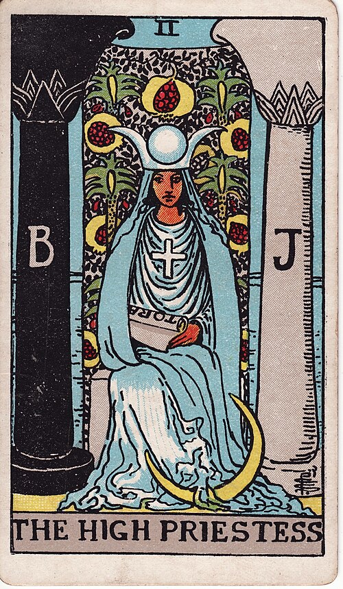 The High Priestess tarot card, Rider–Waite–Smith deck