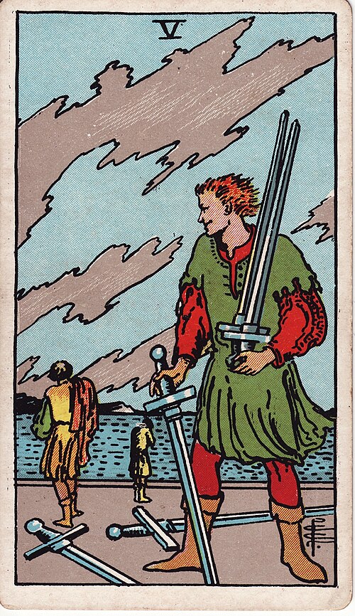 Five of Swords tarot card, Rider–Waite–Smith deck