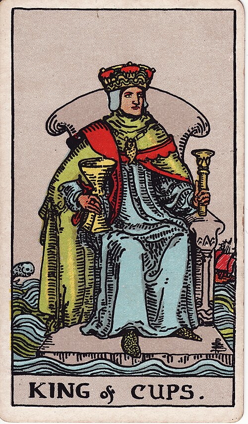 King of Cups tarot card, Rider–Waite–Smith deck